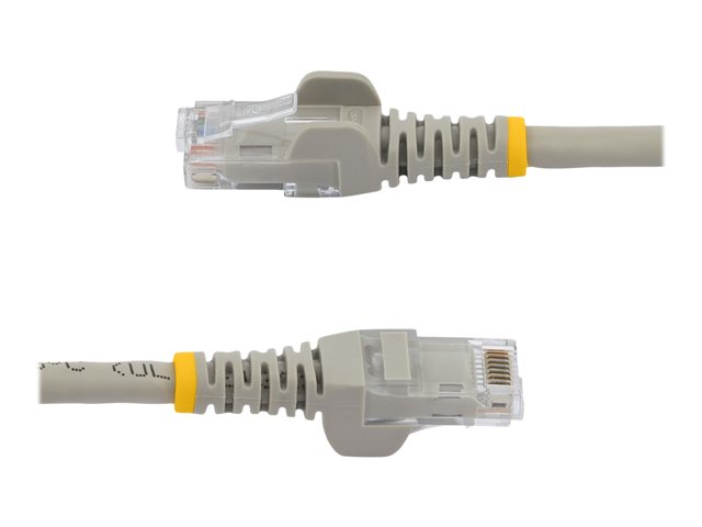 StarTech.com 50cm CAT6 Ethernet Cable, 10 Gigabit Snagless RJ45 650MHz 100W PoE Patch Cord, CAT 6 10GbE UTP Network Cable w/Strain Relief, Grey, Fluke Tested/Wiring is UL Certified/TIA - Category 6 - 24AWG (N6PATC50CMGR) - Patch cable - RJ-45 (M) to RJ-45 (M) - 50 cm - UTP - CAT 6 - snagless - grey