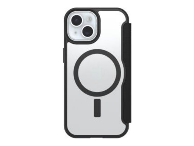 OtterBox React Folio MagSafe Apple iPhone 16e/15/14/13 Black Crystal - clear/black - ProPack