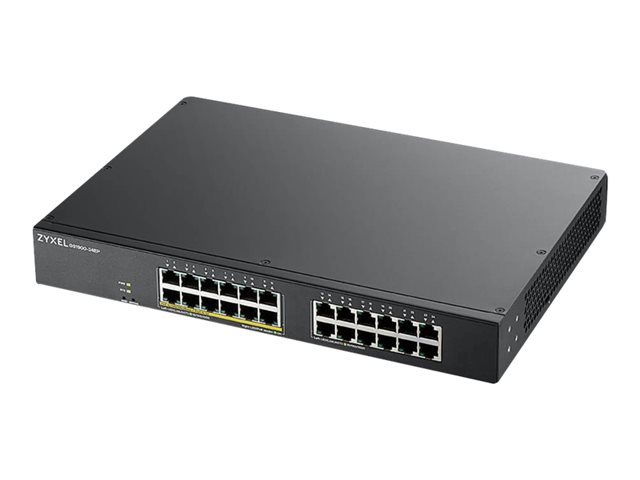 Zyxel GS1900-24EP - Switch - smart - 24 x 10/100/1000 (12 PoE) - rack-mountable, wall-mountable - PoE (130 W)