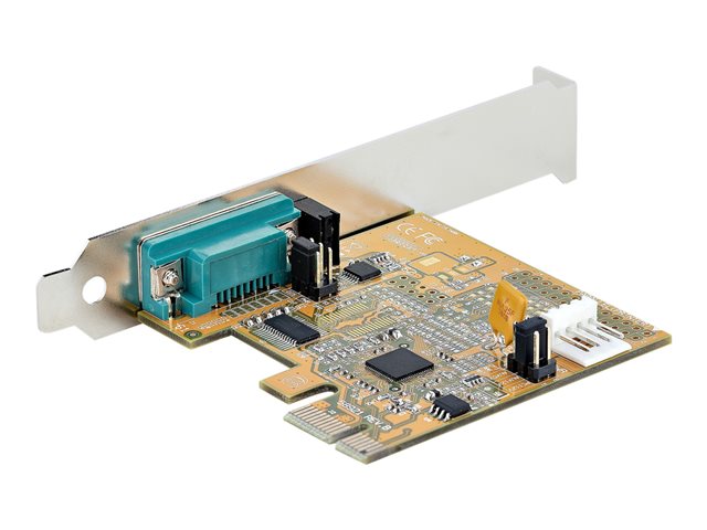 StarTech.com PCI Express Serial Card, PCIe to RS232 (DB9) Serial Interface Card, PC Serial Card with 16C1050 UART, Standard or Low Profile Brackets, COM Retention, For Windows & Linux - PCIe to DB9 Card (11050-PC-SERIAL-CARD) - Serial adapter - PCIe 2.0 low profile - RS-232 x 1 - yellow
