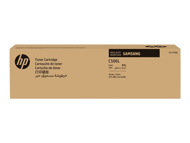 Samsung CLT-C506L - High Yield - cyan - original - toner cartridge (SU038A) - for Samsung CLP-680DW, CLP-680ND, CLX-6260FD, CLX-6260FR, CLX-6260FW, CLX-6260ND