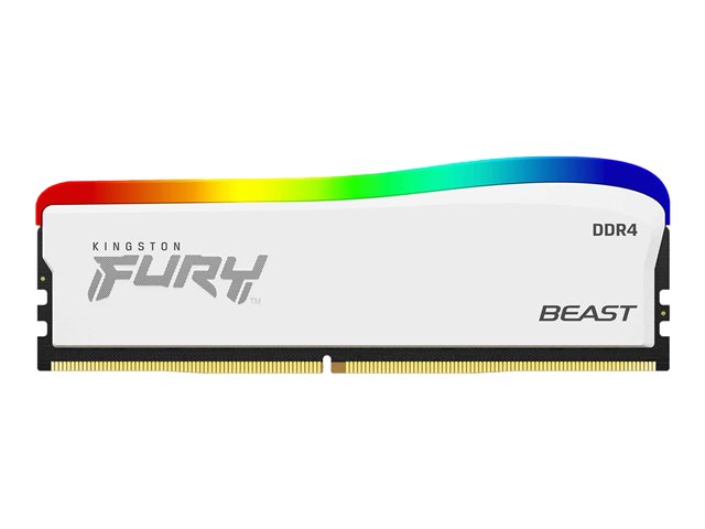 Kingston FURY Beast - RGB Special Edition - DDR4 - module - 8 GB - DIMM 288-pin - 3200 MHz / PC4-25600 - CL16 - 1.35 V - unbuffered - non-ECC - white