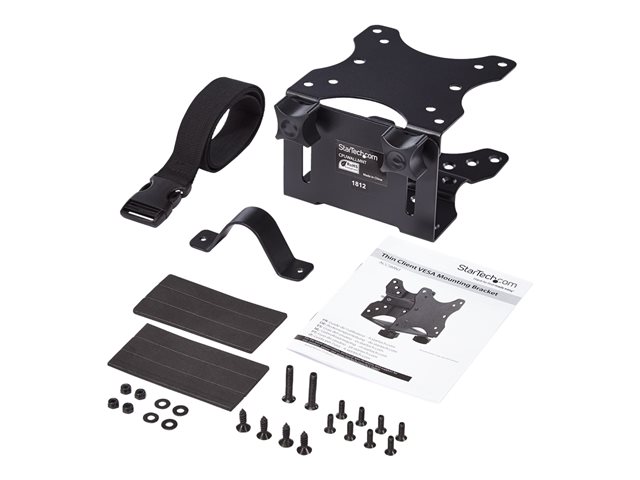 StarTech.com Thin Client Mount - Mini PC VESA Mount - Adjustable .7 to 2.8\" - Under Desk Computer Mount - Mac Mini Monitor Mount (ACCSMNT) - Mounting component (pole mount, strap, VESA mount bracket) - for thin client - plastic, steel - black - under-the-desk, pole mount, monitor - for P/N: ARMDUALSS, ARMPIVOTE2, ARMUNONB1, DK30C2DAGPD, DK30C2HAGPD, FPPNEUSTND, TB3DK2DPM2