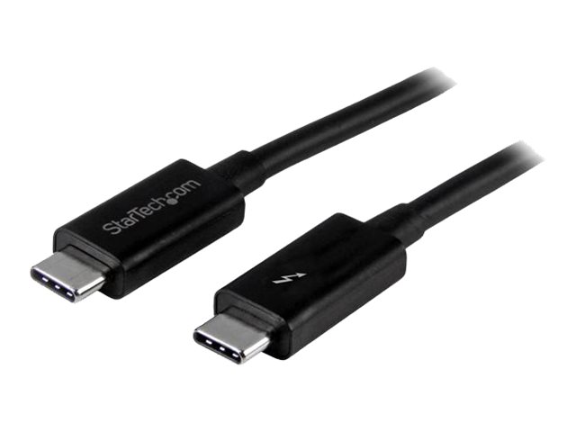 StarTech.com 2m (6.6ft) Thunderbolt 3 Cable, 20Gbps, 100W PD, 4K Video, Thunderbolt-Certified, Compatible w/ TB4/USB 3.2/DisplayPort - Thunderbolt cable - 24 pin USB-C (M) to 24 pin USB-C (M) - Thunderbolt 3 / USB / DisplayPort - 2 m - black - for P/