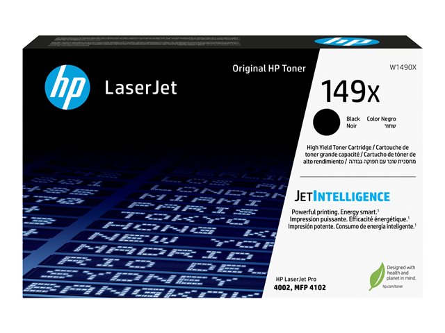 HP 149X - High capacity - black - original - LaserJet - toner cartridge (W1490X) - for LaserJet Pro 4002, MFP 4102