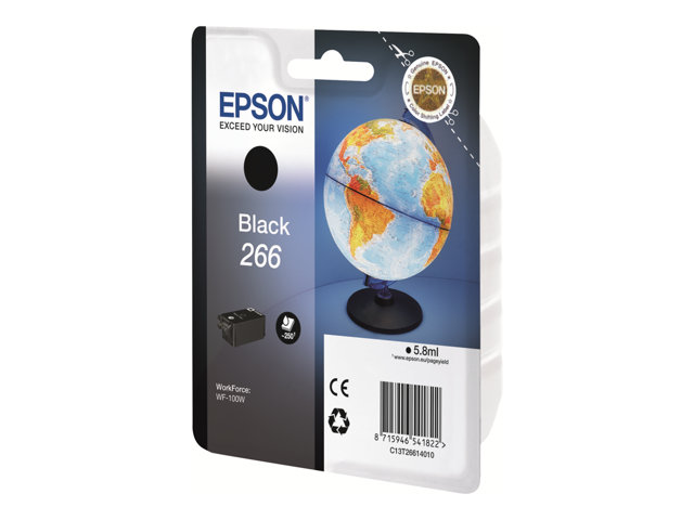 Epson 266 - 6 ml - black - original - ink cartridge - for WorkForce WF-100W