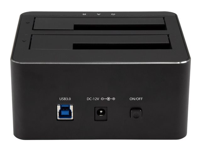 StarTech.com Dual-Bay USB 3.0 to SATA Hard Drive Docking Station, USB Hard Drive Dock, External 2.53.5 SATA IIIIII, SSDHDD Docking Station, Hot-Swap Hard Drive Bays - Top-Loading - HDD docking station - bays: 2 - 2.5\", 3.5\" - SATA 6Gb/s - USB 3.0 - black - for P/N: SVA12M5NA