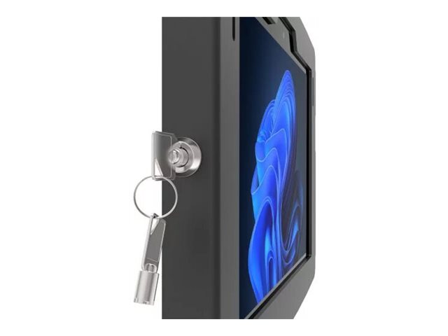 Compulocks Surface Go (1-4 Gen) Space Enclosure Wall Mount - Enclosure - for tablet - lockable - high-grade aluminium - black - screen size: 10\" - mounting interface: 100 x 100 mm - wall-mountable - for Microsoft Surface Go, Go 2, Go 2 for Business,