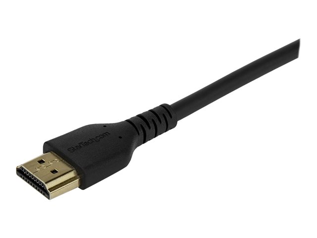 StarTech.com 2m Premium Certified HDMI 2.0 Cable with Ethernet, Durable High Speed UHD 4K 60Hz HDR 10, 6ft Rugged M/M HDMI Cord with Aramid Fiber, TPE, Ultra HD Monitors, TVs & Displays - Heavy duty HDMI cable - Premium High Speed - HDMI cable with Ethernet - HDMI male to HDMI male - 2 m - black - for P/N: TB3DKM2HDL