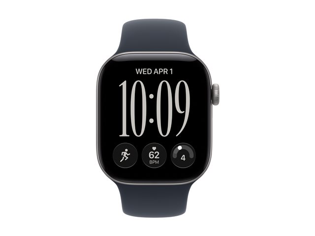Apple Watch Series 12 GPS + Cellular 42mm Space Grey Aluminium Case with Navy Blue Sport Band - S/M
