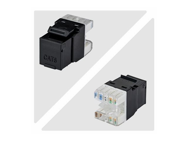 Cat6 Keystone Jack 24-Pack 180-Deg