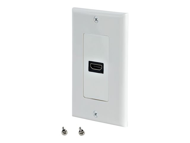 Single Outlet Female HDMI Wall Plate Wh