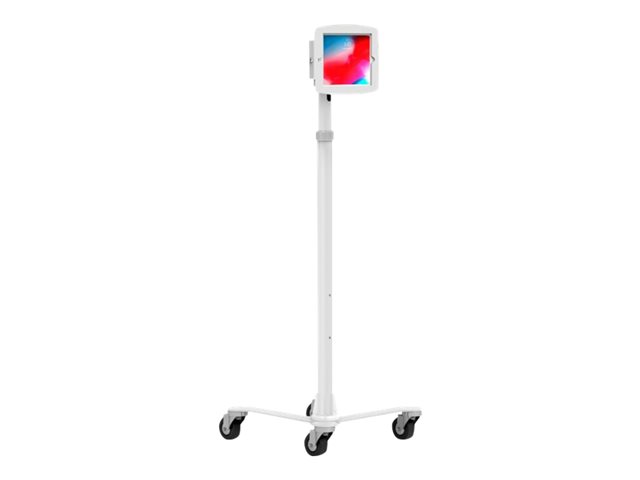 Compulocks iPad 10.2\" Space Enclosure Medical Rolling Cart Extended - Cart - for tablet - lockable - medical - metal, high-grade aluminium - white - screen size: 10.2\" - for Apple 10.2-inch iPad (7th generation, 8th generation, 9th generation)