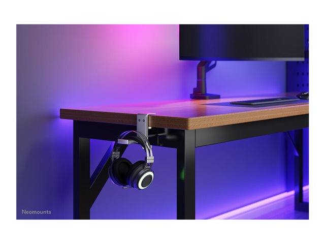 Neomounts Headphone Holder Clamp mounted aluminum