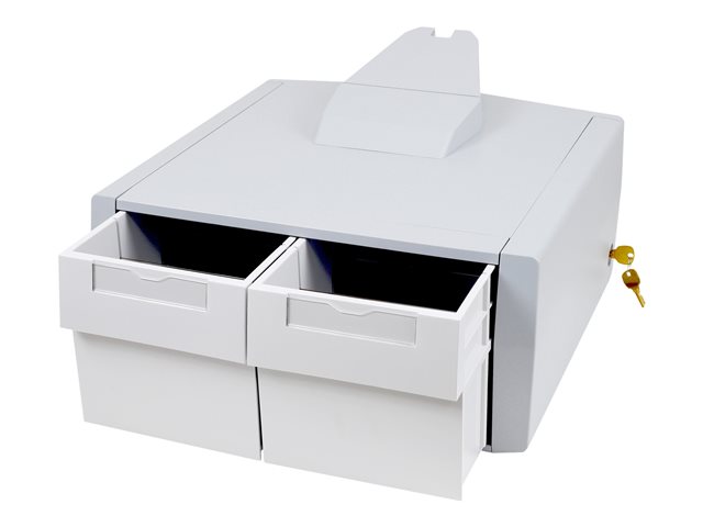 Ergotron StyleView Primary Double Tall - Mounting component (2 drawers module) - lockable - medical - grey, white - cart mountable