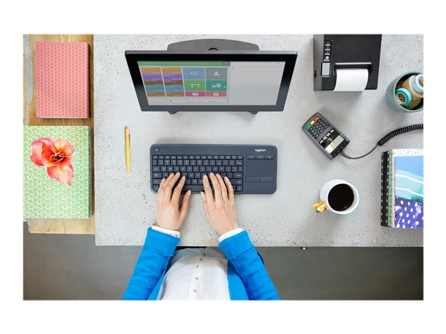 Logitech® Wireless Touch Keyboard K400 Plus - DARK - SWISS