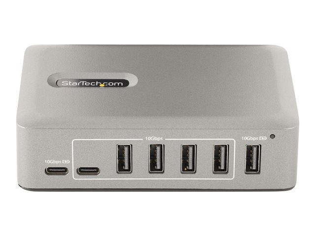 StarTech.com 10-Port USB-C Hub, 8x USB-A + 2x USB-C, Self-Powered w/ 65W Power Supply, USB 3.1 10Gbps Hub w/ BC1.2 Charging, Desktop/Laptop USB Hub with 3ft Locking USB-IF Certified Cable - USB Expansion Hub (10G8A2CS-USB-C-HUB) - Hub - 8 x USB 3.2 Gen 2 + 2 x USB-C 3.2 Gen 2 - desktop