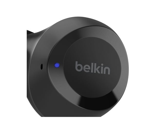 Belkin SoundForm Bolt - True wireless earphones with mic - in-ear - Bluetooth - black - for Apple iPhone 14, 14 Plus, 14 Pro, 14 Pro Max, Samsung Galaxy S22 5G, S22 Ultra 5G, S22+ 5G