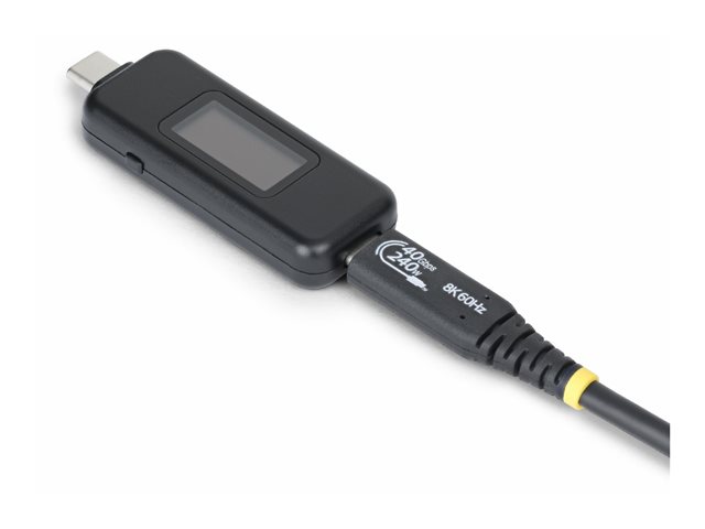 StarTech.com USB-C Power Tester, Bi-Directional Digital Voltage/Current - USB-C power tester - digital multimeter, bi-directional - black