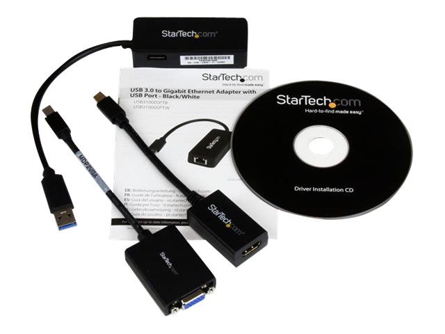StarTech.com 3-in-1 Accessory Kit for Surface and Surface Pro 4 - mDP to HDMI / VGA - USB 3.0 GbE - Works with Surface Pro 3 and Surface 3 (MSTP3MDPUGBK) - Notebook accessories bundle - black - for Microsoft Surface Pro 3, Pro 4