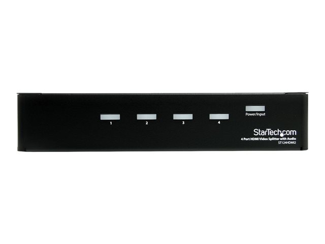 StarTech.com HDMI Splitter 1 In 4 Out - 1080p - 4 Port -Mounting Brackets - 1.3 Audio - HDMI Multi Port - HDMI Audio Splitter (ST124HDMI2) - Video splitter - 4 x HDMI + 4 x audio - desktop - for P/N: SVA12M2NEUA, SVA12M5NA