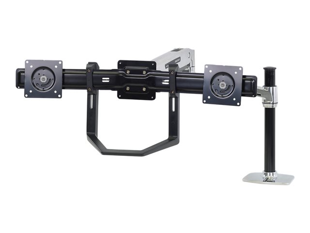 Ergotron - Mounting kit (handle, dual monitor mount) - for 2 LCD displays - black - screen size: 17\"-24\" - for P/N: 45-353-026