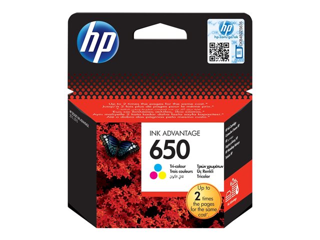 HP 650 TRI-COLOR ORIGINAL INK ADVANTAGE