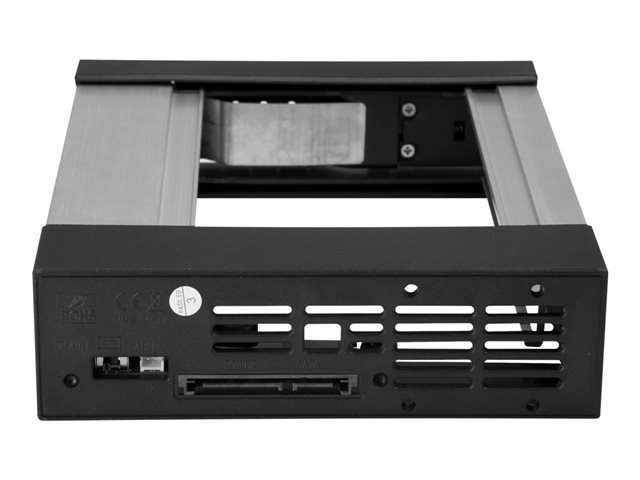 StarTech.com 5.25\" to 3.5\" Trayless Hard Drive Hot Swap Bay - Removable Hard Drive Bay for 3.5\" SATA/SAS Drives - Aluminum (HSB1SATSASBA) - Storage bay adapter - 5.25\" to 3.5\" - for P/N: 25SATSAS35HD