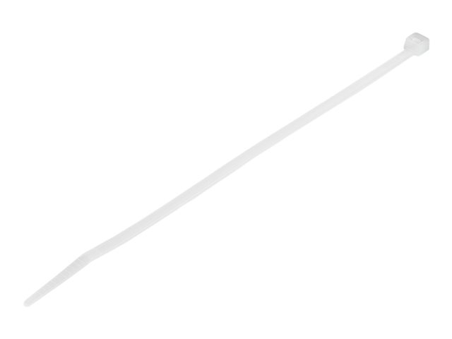 StarTech.com 20cm(8\") Cable Ties, 4mm(1/8\") wide, 55mm(2-1/8\") Bundle Diameter, 22kg(50lb) Tensile Strength, Nylon Self Locking Zip Ties w/ Curved Tip, 94V-2/UL Listed, 1000 Pack, White - Nylon 66 Plastic - TAA (CBMZT8NK) - Cable tie - 20.32 cm - white - TAA Compliant (pack of 1000)