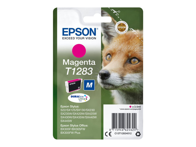 Epson T1283 - 3.5 ml - M size - magenta - original - blister - ink cartridge - for Stylus S22, SX130, SX230, SX235, SX430, SX435, SX438, SX440, SX445, Stylus Office BX305