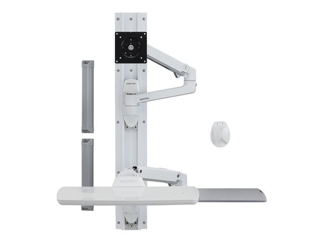 Ergotron LX Wall Mount System - Mounting kit (wall arm, mouse holder, keyboard arm, 2 cable channels, wrist rest, wall track 10\", wall track 34\") - Constant Force Technology - for LCD display / PC equipment - white - screen size: up to 32\"