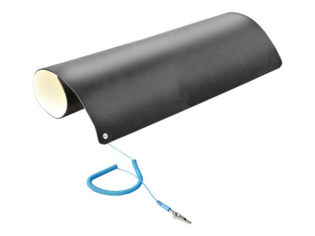 StarTech.com 23x47in Anti Static Mat, ESD Mat for Electronics Repair, Anti Static Desk Mat w/Detachable Grounding Wire, ANSI/ESD S 4.1 Compliant, Flexible Thermoplastic Work Mat/Pad - Suitable for Tables (LG-ANTI-STATIC-MAT) - Anti-static mat - detachable grounding wire - beige