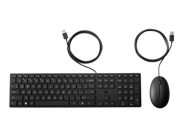 HP Desktop 320MK - Keyboard and mouse set - full size - USB - AZERTY - Belgium