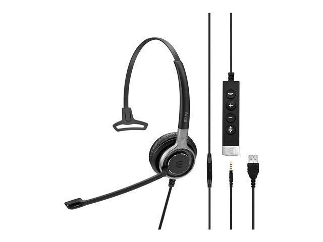 EPOS IMPACT SC 635 USB - Headset - on-ear - wired - USB, 3.5 mm jack - black, silver