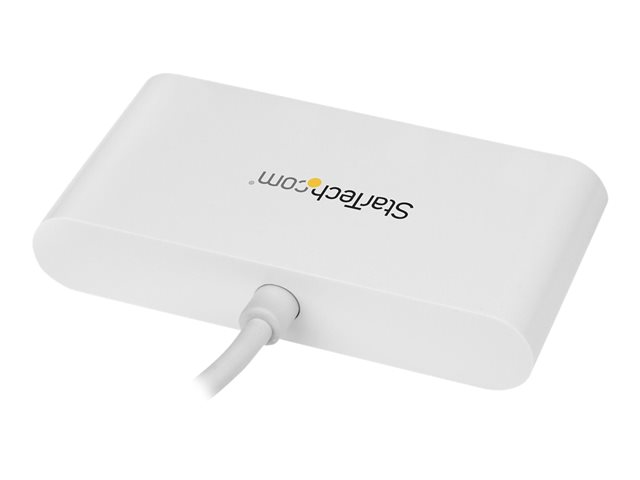 StarTech.com 4 Port USB C Hub with 4x USB-A Ports (USB 3.0 SuperSpeed 5Gbps), USB Bus Powered, Portable/Laptop USB-C to USB-A Adapter Hub, USB 3.1 Gen 1/USB 3.2 Gen 1 Type-C Hub, White - Windows/macOS/Linux (HB30C4ABW) - Hub - 4 x SuperSpeed USB 3.0 - desktop