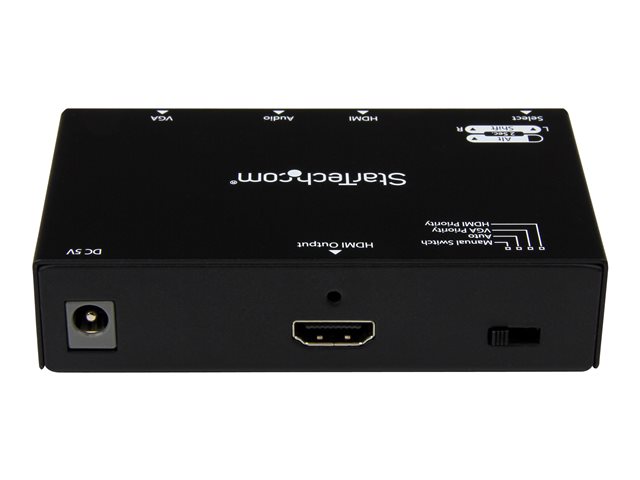 StarTech.com 2x1 VGA + HDMI to HDMI Switch / Selector Box - 1080p Multi Video Input Automatic Switcher - 2 Computers In 1 Monitor Out (VS221VGA2HD) - Video/audio switch - desktop - for P/N: SVA5N3NEUA