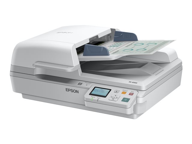 Epson WorkForce DS-7500N - Document scanner - CCD - Duplex - A4 - 1200 dpi x 1200 dpi - up to 40 ppm (mono) / up to 40 ppm (colour) - ADF (100 sheets) - up to 4000 scans per day - USB 2.0, LAN