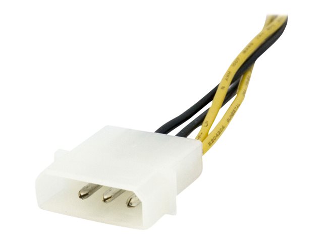 StarTech.com 6 Inch 4 Pin to 8 Pin EPS Power Adapter with LP4 - F/M - ATX to EPS Power Adapter (EPS48ADAP) - Power adapter - 4 pin ATX12V (F) to 8 pin EPS12V, 4 pin internal power (5V) (M) - 15.2 cm
