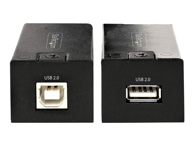 StarTech.com USB 2.0 Extender over Cat5e/Cat6 Cable (RJ45), 492ft/150m USB Over Ethernet Extender/Adapter Kit - Externally Powered USB Extender, USB to Ethernet Converter, 480 Mbps, Rugged Metal Housing (C15012-USB-EXTENDER) - USB extender - USB 2.0