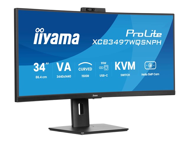 \34\\W LCD Curved Business UWQHD VA \nUSB-C Dock KVM Windows Hello Webcam\\n\n