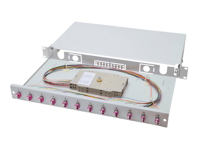 FO SPLICE BOX 1U EQUIPPED 12X LC DX