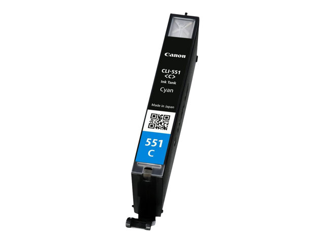 Canon CLI-551C - 7 ml - cyan - original - ink tank - for PIXMA iP8750, iX6850, MG5550, MG5650, MG5655, MG6450, MG6650, MG7150, MG7550, MX725, MX925