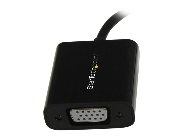 StarTech.com Mini DisplayPort to VGA Adapter - DisplayPort 1.2 - 1080p - Thunderbolt to VGA Monitor Adapter - Mini DP to VGA (MDP2VGA2) - Adapter - Mini DisplayPort (M) to HD-15 (VGA) (F) - Displayport 1.2/Thunderbolt - 22 cm - active, 1920 x 1200 (WUXGA) support - black