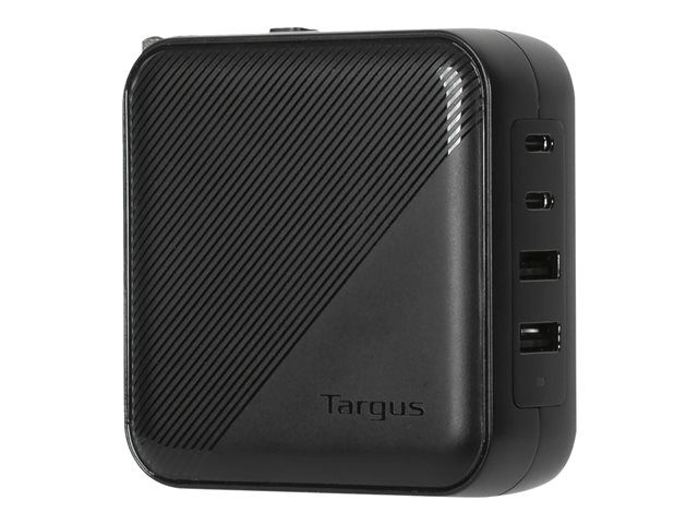 Targus - Power adapter - GaN - 100 Watt - PD - 4 output connectors (2 x USB-C, 2 x 9 pin USB Type A) - black
