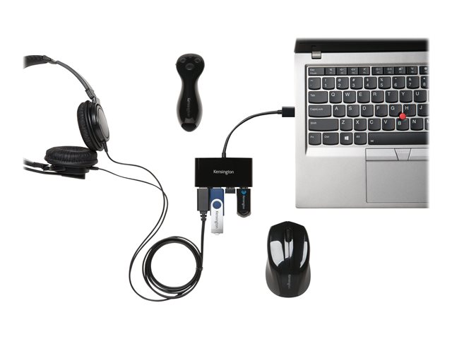 Kensington UH4000 - Hub - 4 x SuperSpeed USB 3.0 - desktop