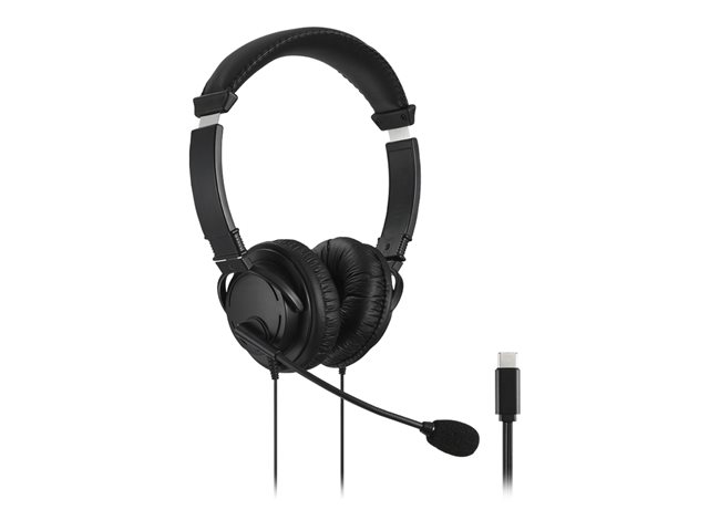 Kensington USB Stereo Headphones with Mic - Headset - on-ear - wired - black 