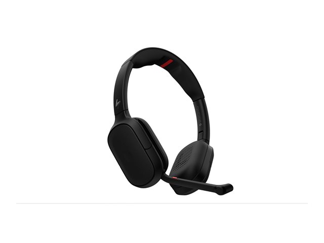 HP Poly Focus 625 - Headset - on-ear - Bluetooth - wireless - active noise cancelling - USB-C via Bluetooth adapter - black - with HP Poly Focus Wireless Charge Stand - Certified for Microsoft Teams Open Office, Certified for Microsoft Teams, Google