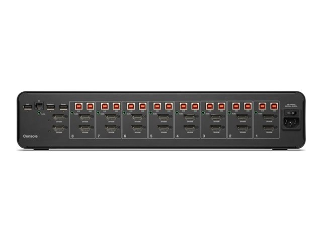 Belkin Universal Secure Dual-Head - 2nd Generation - KVM / audio switch - 8 x KVM / audio - 1 local user - desktop - TAA Compliant