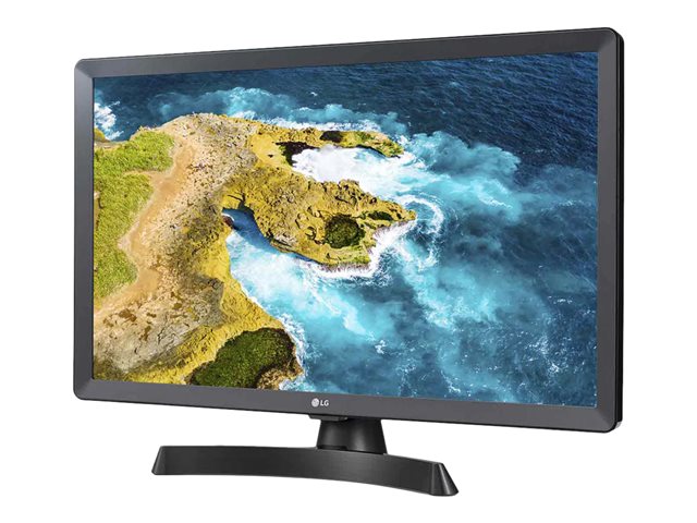 LG 24TQ510S-PZ - LED monitor with TV tuner - Smart - 23.6\" - 1366 x 768 HD - 250 cd/m² - 1000:1 - 14 ms - 2xHDMI - speakers - black, iron grey