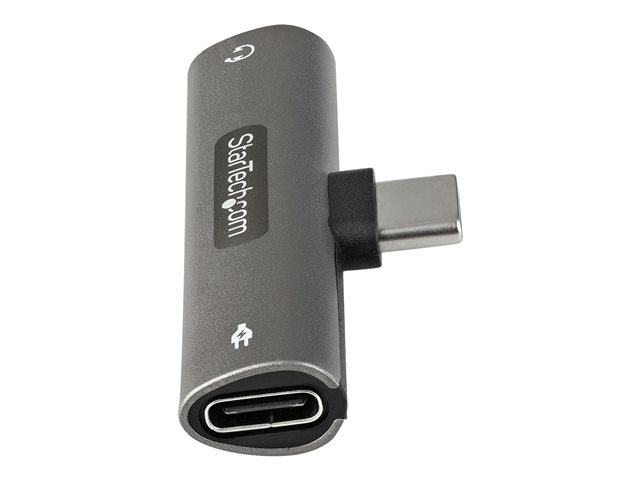 StarTech.com USB C Audio & Charge Adapter, USB-C Audio Adapter w/ 3.5mm TRRS Headphone/Headset Jack and 60W USB Type-C Power Delivery Pass-through Charger, For USB-C Phone/Tablet/Laptop - USB-C to Audio & Charging (CDP235APDM) - Docking station - USB-C